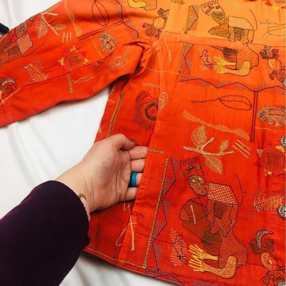 Draper’s & Damon’s Tribal Embroidered Jacket Petite - Picture 3 of 12